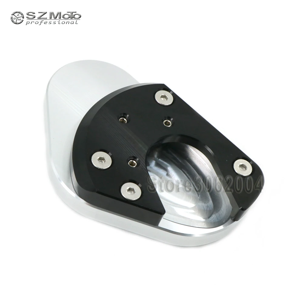 

For KAWASAKI KLE 650 KLE650 Versys 2007-2017 2016 15 Motorcycle Side Kickstand Stand Extension Support Plate pad With Logo cnc