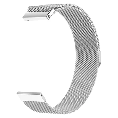 Для Amazfit Stratos 2 браслет для huawei Watch GT ремешок 22 мм металлический ремешок с тремя бусинами Безвинтовые умные часы из нержавеющей стали - Цвет: Milanese Loop Silver