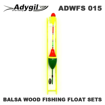 

Adygil Balsa Wood Fishing Float Sets ADWFS 015 Floatation 3g Length of Line 83cm Hook Size #10 5pcs/lot