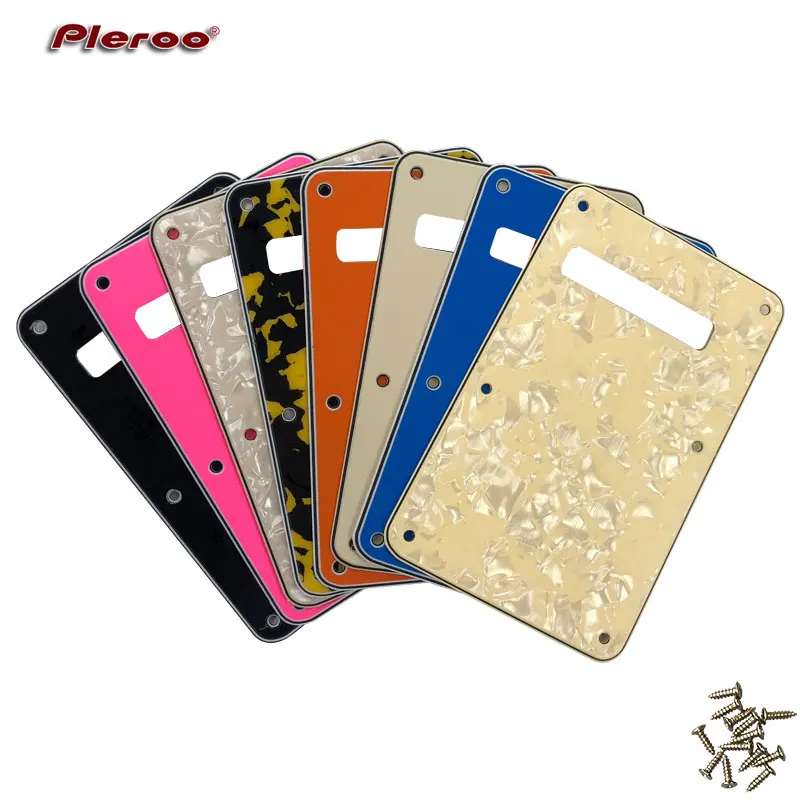 Pleroo Custom Guitar Parts - For US Strat Guitar Tremolo Cover Strat Back Plate Guitar Pickguard Scratch Plate electric ssh guitar pickguard solid wood， ssh strat guitar plate scratch pick guard，guitar accessories