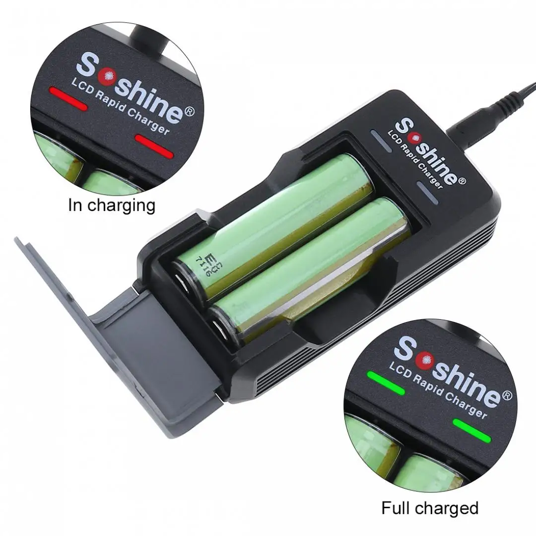 Soshine 100 240V S2 2 слота Быстрый универсальное Батарея Зарядное устройство с