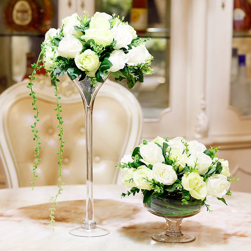 Fashion Wedding Decoration Props Hanap Transparent Glass Vase Wine
