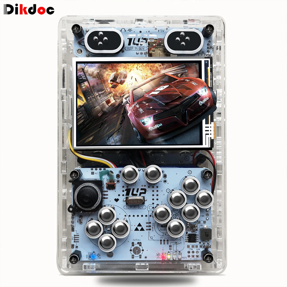 

Raspberry pi 3B+ handheldCon HDMI output TV game console 3.5 inch screen retro game player console with 10000 different games