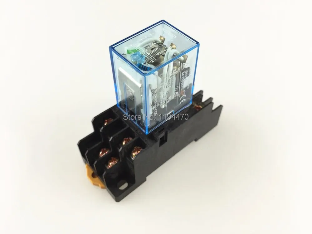 

10 sets/Lot Coil Power Relay MY3NJ 24V DC Miniature Relay 3NO 3NC 11 Pins 5A 240VAC MY3N-J HH53P With PYF11A Socket Base
