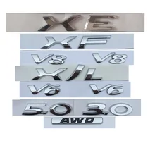 Хромированные буквы XE XJ XJL XF V8 V6 3,0 5,0 AWD багажник задний значок эмблема эмблемы значки для XE XF XJ XJL XFL FP FT