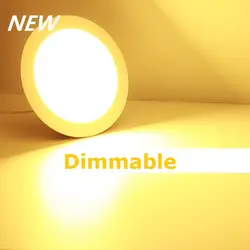 DHL Бесплатная доставка 10 шт. Dimmable Панель свет 15 Вт круглый Форма с Мощность адаптер AC110-220V Ulthra тонкий