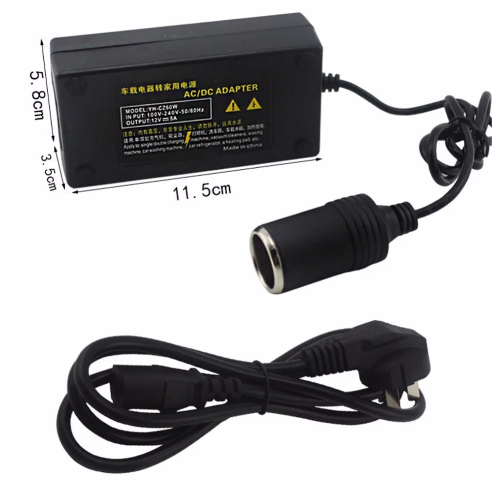 Car Power Supply 60W Power converter Cigarette Lighter Plug AC220V(110
