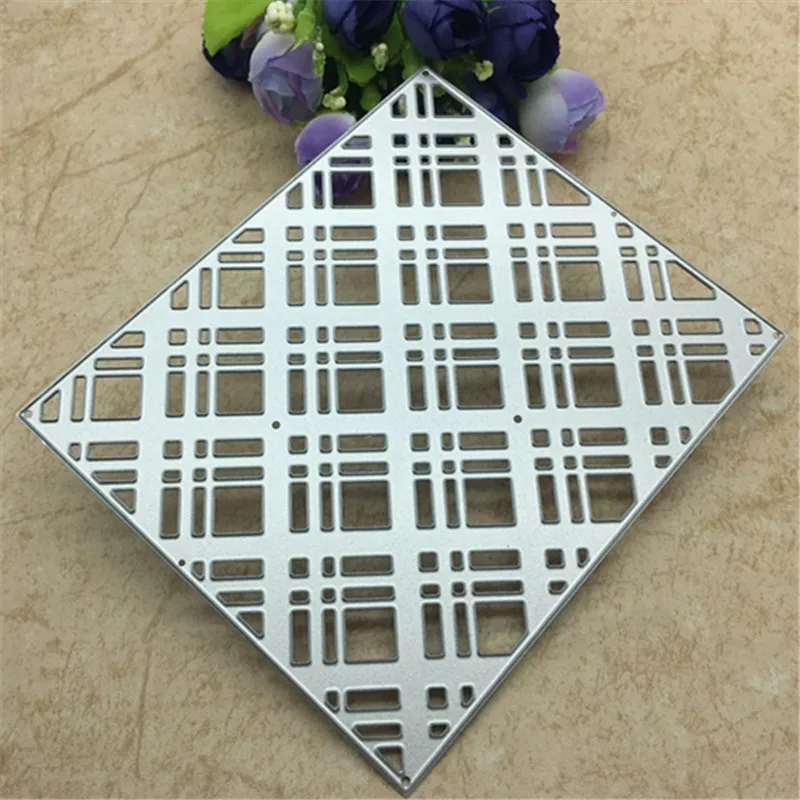 

Metal Cutting Dies Stencil Craft Antique Hollow Out Grid Embossing For DIY Scrapbooking Card Decoration