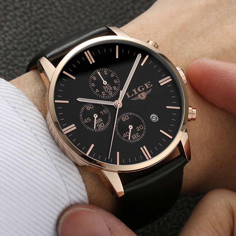 

LIGE Mens Watches Top Brand Luxury Male Military Sport Luminous Watch men Business quartz-watch Male Clock Man Relogio Masculino