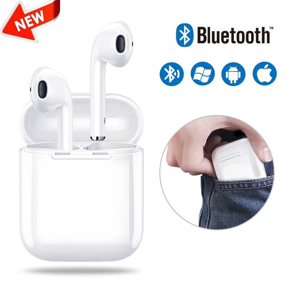 

New i10 tws Bluetooth Earphones Wireless earphone Bluetooth 5.0 Earbuds Touch control headset for all smart phone