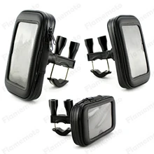 Motocicleta Piezas de Bicicleta de 17mm-32mm (3/4 “-1 1/4”) manillar Titular de Montaje GPS Del Teléfono A Prueba de agua Bolsa de Caso Para Harley