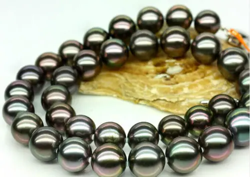 

FREE SHIPPING HOT sell new Style >>>PERFECT ROUND 18"10-11MM TAHITIAN BLACK RED PEARL NECKLACE