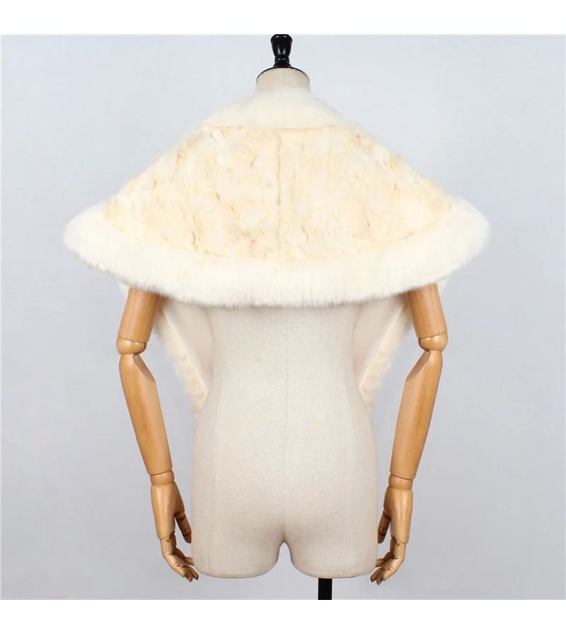 2018 fashion Europe and America party fox fur grass shawl atmosphere elegant noble imitation fur plush shawl (9)
