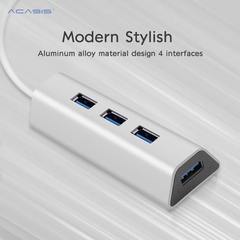 

20cm 200cm Long Line USB3.0 Acasis Aluminum Super Speed 5Gbps USB HUB Splitter Adapter Computer Peripherals Accessories 4 Ports