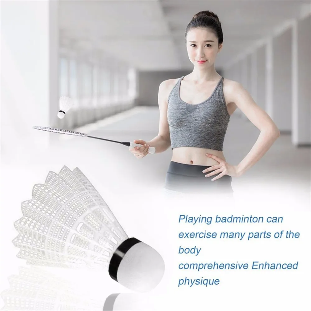 Reiz 6 unids/set Super durable luz plástico amarillo/blanco nylon Bádminton entrenamiento pelota de plástico de transporte corcho madera cabeza Reiz 6 unids/set Super durable luz plástico amarillo/blanco nylon Bádminton entrenamiento pelota de plástico de transporte corcho madera cabeza