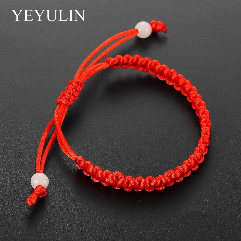 Handmade Braided Rope Bracelets Red colorful Thread Lucky Bead Charm Bracelets Mix Color Bracelets For Women Jewelry Gift - Окраска металла: Red