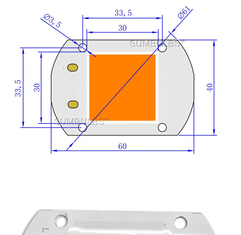ac 110V 220V smart IC LED Chip Light source 20W 30W 50W plant grow light (1)