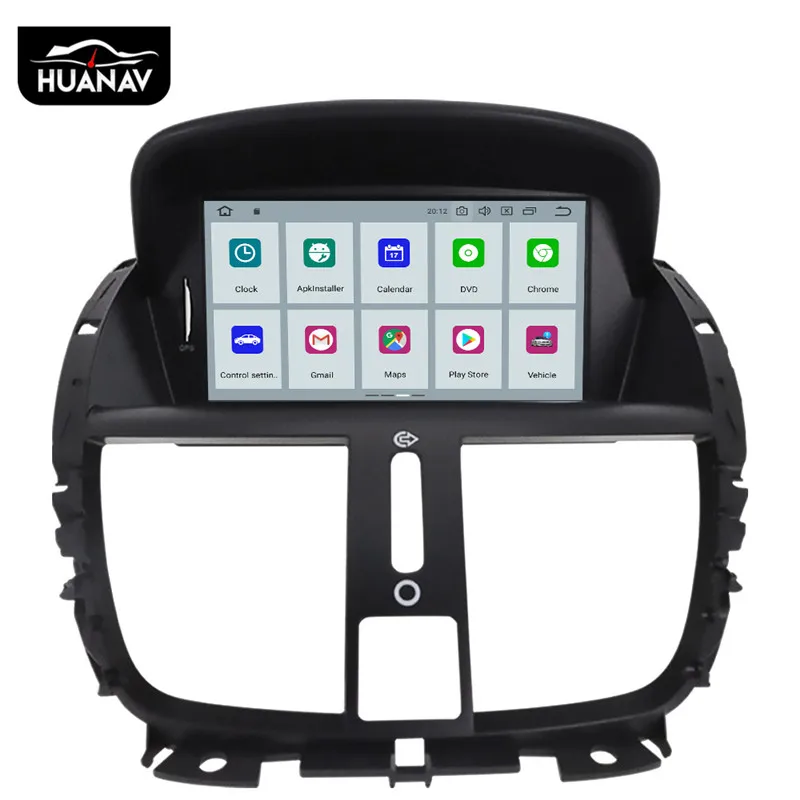 Excellent DSP Android 9.0 Car DVD Player GPS Navigation For Peugeot 207 2008-2014 stereo headunit auto Car radio multimedia tape recorder 2