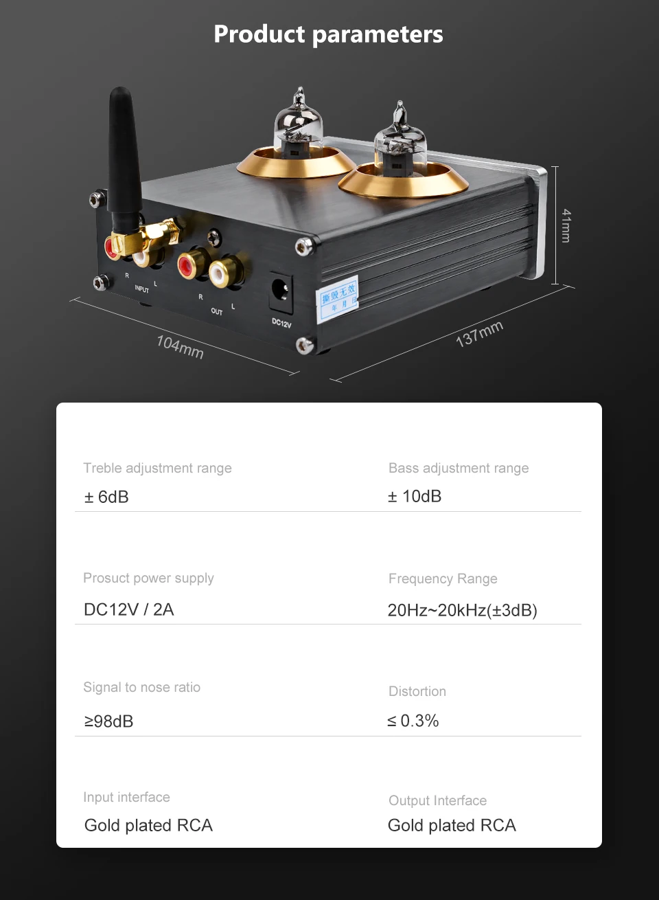 AIYIMA Bluetooth 4,2 буфер HiFi 6J1 ламповый предусилитель усилитель Стерео предусилитель с высоким басовым регулятором тона для домашнего кинотеатра