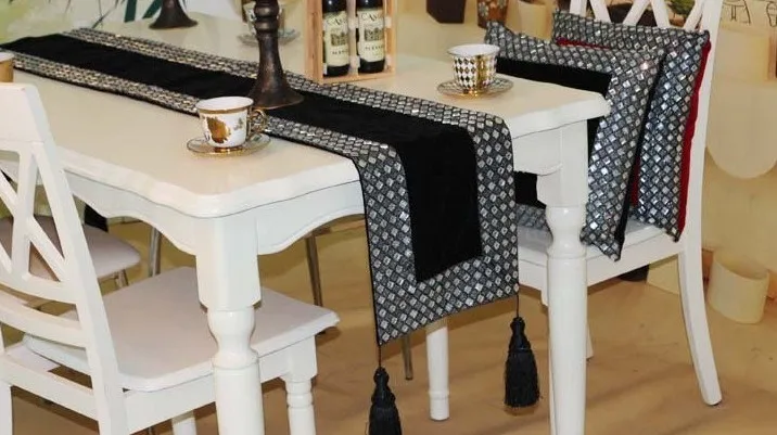 High End Luxury Short Floss Rhinestone Table Runner Tablecloth High End Luxury Short Floss Rhinestone Table Runner Tablecloth Cover Two Colors Optional Customizing Accepted In Runners From Home Garden On