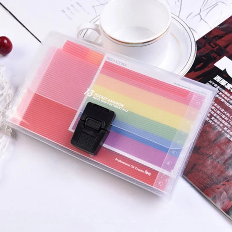 

Plastic A6document/file Folder/organizer/bag/case For Documents/exam Paper/file 13 Pockets Extension Wallet Bill