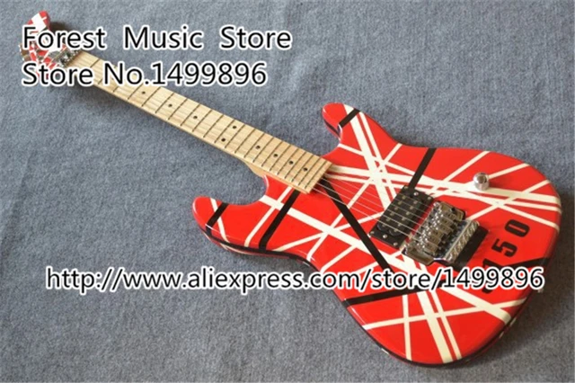 Best price at $257 Cheap Hot Selling Red Kramer EVH Electric Guitar China OEM 5150 Guitars Body & Kits Custom Available Free Shippping
