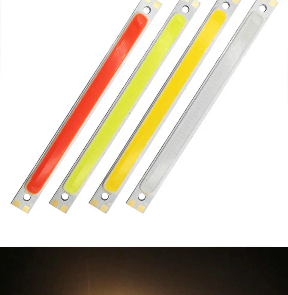 120mm 12v 10w 1000LM cob led light strip chip bulb lamp red blue white (8)