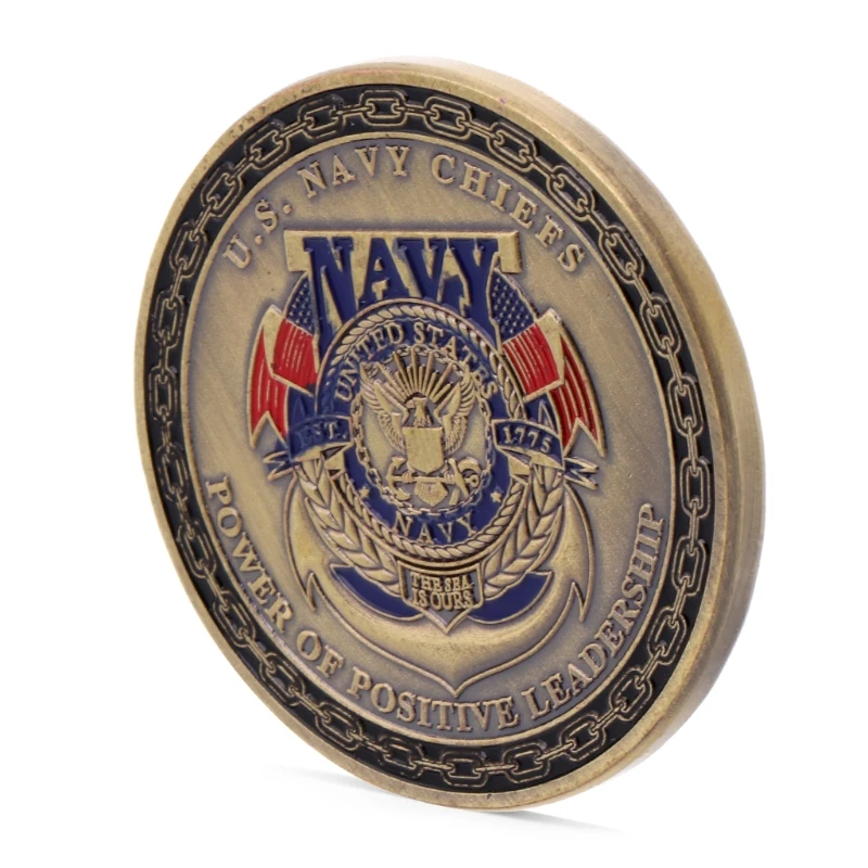 Позолоченные ВМС США вождей памятная монета подборку