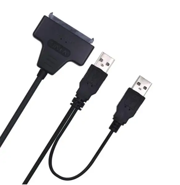 Usb 2 0 до 7 15 22 Pin Sata адаптер Кабели внешняя мощность для 5 ''Ssd Hdd конвертер