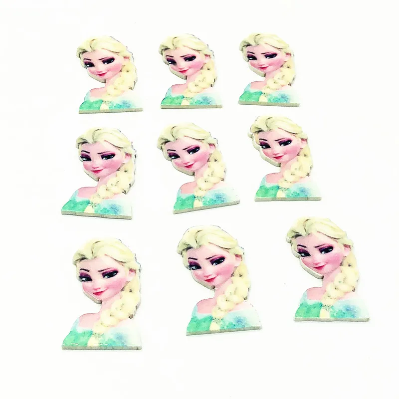 

20Pcs Cute Cartoon Princess Elsa Cabochons Flat Back Resin For DIY Phone Case Hairband Decoration Charms Kids Gift Accessories