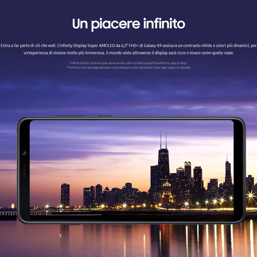 Новый мобильный телефон samsung Galaxy A9 A920F DS 4G 6 3 дюймов ГБ ОЗУ 128 Гб ПЗУ четыре ядра две