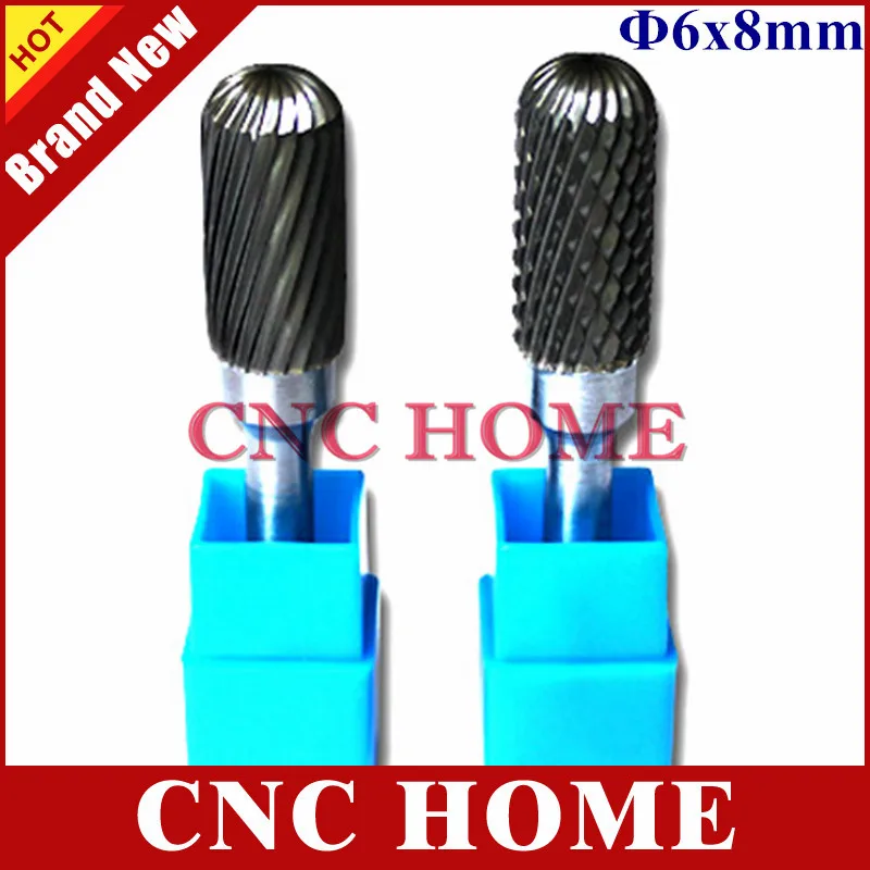1PC 6*8MM Ball End Tungsten Carbide Cutter, Rotary Burrs, Milling