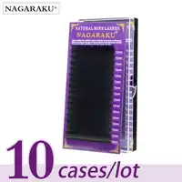 NAGARAKU Eyelashes Maquiagem 10 Cases Mink Lashes Individual Eyelash High Quality Soft Natural Light False Eyelashes Premium