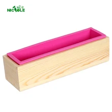 Nicole силиконовая форма для мыла прямоугольная деревянная коробка с гибким вкладышем для DIY ручной работы Буханка