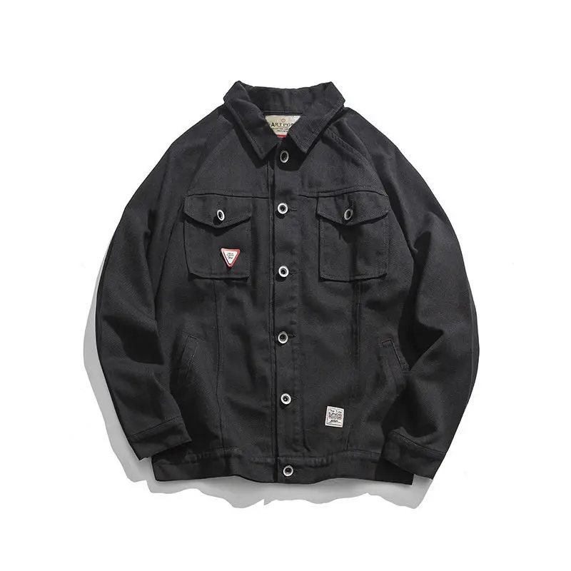 Spring Hooded Denim Jacket Men Fake Two Pieces Of Streetwear Japan Style Jacket and Coat Man Cowboy Ripped Clothes Male S-3XL