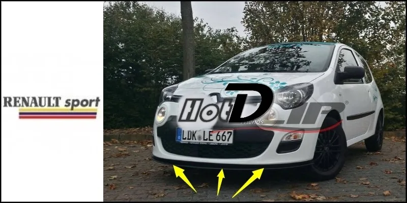 Bumper Lip Deflector Lips For Renault Twingo Front Spoiler Skirt For TopGear Friends to Car Tuning  Body Kit  Strip 6.6