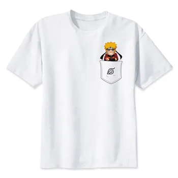 

naruto New designT Shirt Men 2018 Summer Longline Streetwear Hip Hop Cotton Mens Tops Tee Shirt Homme