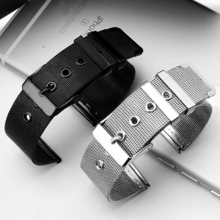 

DW metal watch strap men and women new Milan stainless steel steel bracelet mesh belt 14mm 16mm 18mm 20mm