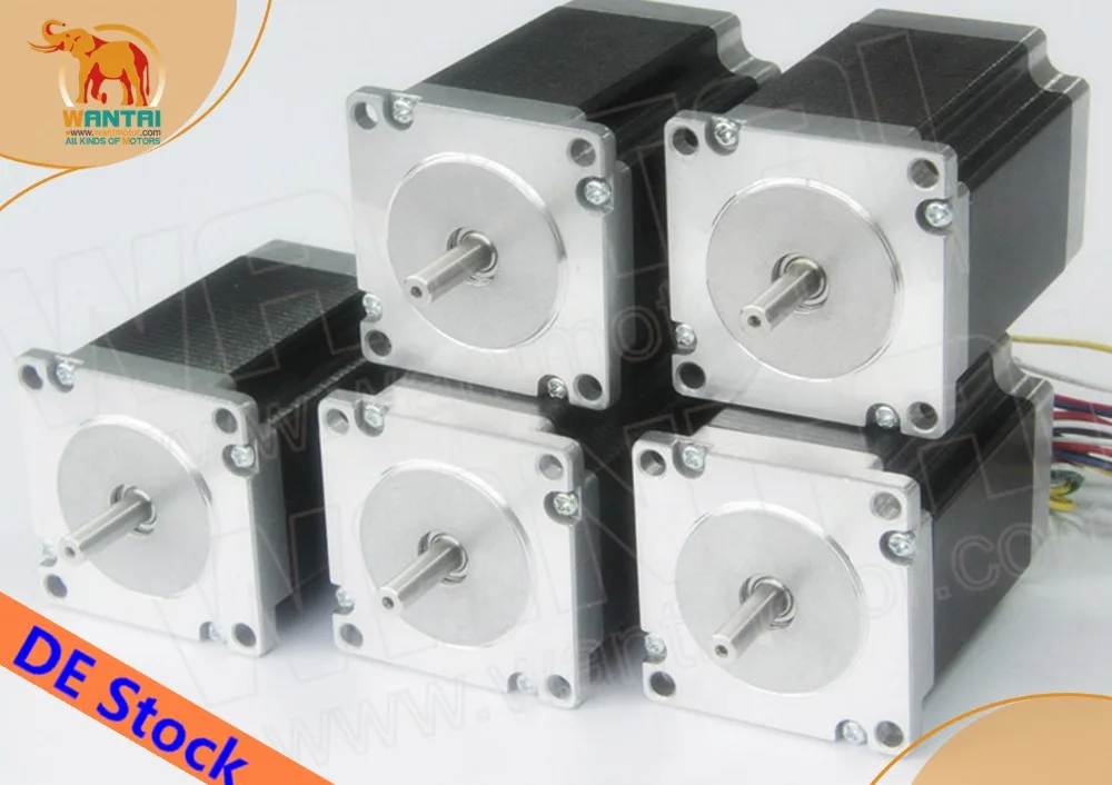 [ЕС без тарифа] ЧПУ Wantai 5PCS Nema23 шаговый двигатель 57BYGH627 270oz in 76 мм 3.0A CE ISO ROHS фрезерный