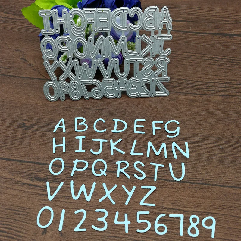  Capital Engish letter digit metal cutting dies Scrapbook Card envelope decorate bookmark ABC stenci