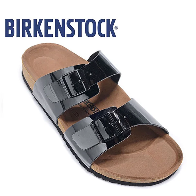 

Arizon Original Birkenstock Women Beach Slippers Sandal Leisure Wonen's Shoes Patent Leather Cork Sandals Slippers