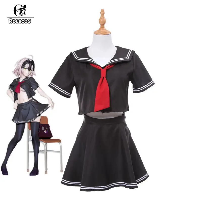 Rolecos Game Fgo Cosplay Costume Jeanne D Arc Avenger And Ruler Black Cosplay Costume School Unifroms Full Of Sets Cosplay Costume Costume Avengerscosplay Avengers Aliexpress