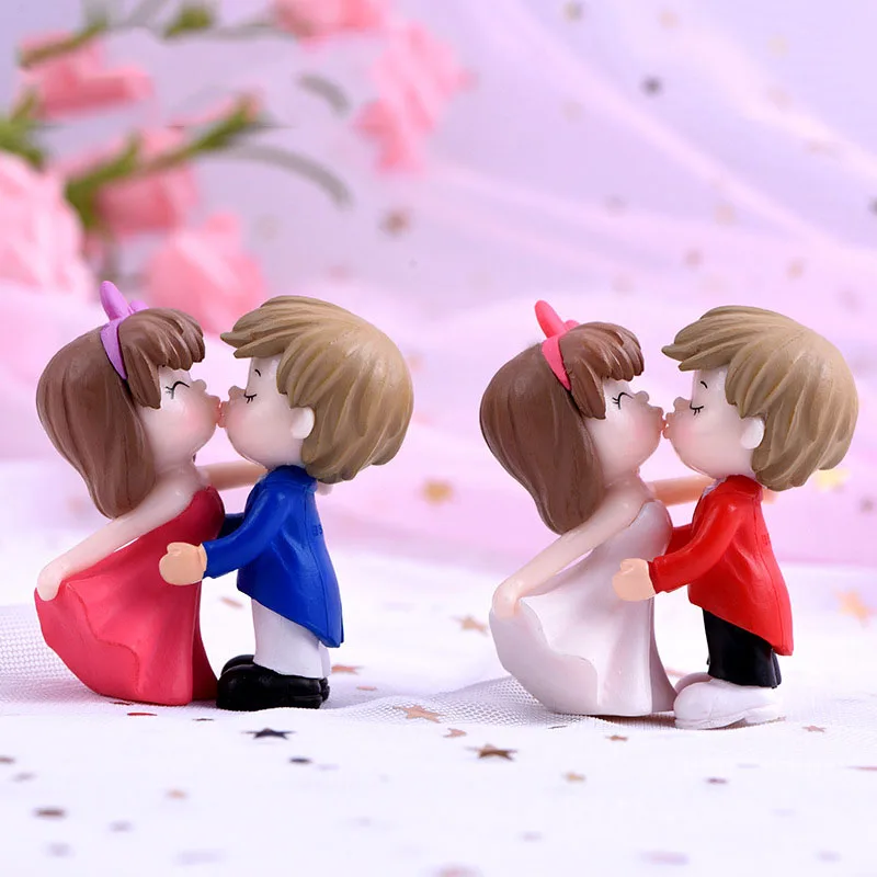 1 компл. Kiss Sweety Lovers парные фигурки сказочные миниатюры Garden гном мох подарок на