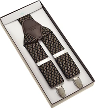 Жаккардовые подтяжки 3,5 см Ширина подтяжки для мужчин