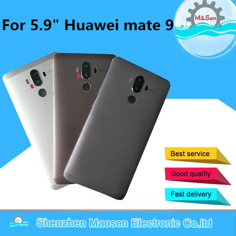 

Original M&Sen For 5.9" Huawei Mate 9 Back Battery Cover Case Housing+Power Side Buttons For Huawei Mate 9 Rear Door Replacement