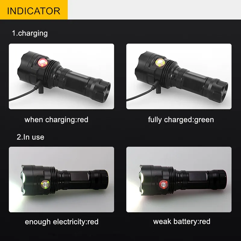 Светодиодный фонарь 26650 18T6 Torch18 * XM L T6 светодиодный светильник вспышка