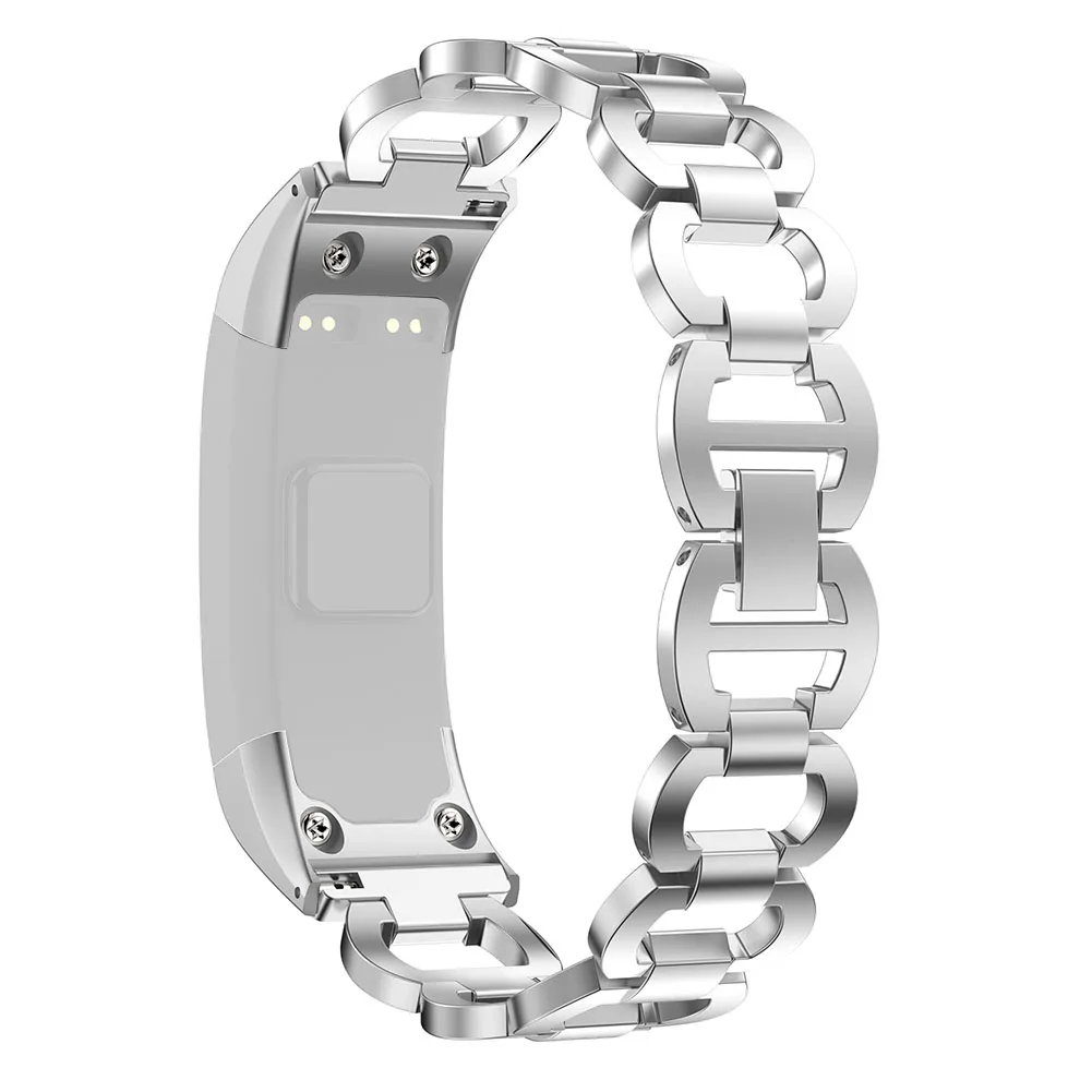 Модный трендовый ремешок из нержавеющей стали для часов Garmin VIVOsmart HR, умный ремешок для браслетов, мужской браслет, сменный мужской браслет, черный цвет
