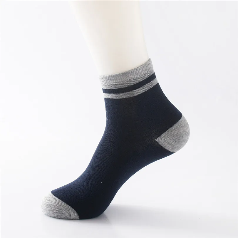 1Pair Mens Summer 100% Pure Cotton Socks New Fashion  Sport Comfortable Non Elastic  Comfort Soft Grip Diabetic Socks #4F03 (7)