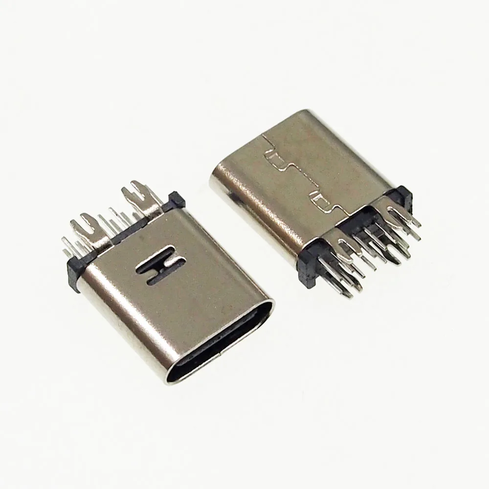 10 шт. Тип-c женский USB3.1 муфтовый стыковочный переводник 14 P 180 градусов по вертикали гарпун фиксированных основания