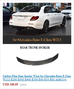 Задний спойлер багажника автомобиля крыло для Mercedes Benz E Class W213 E200 E400 E43 E63 AMG Седан 4 двери- углеродного волокна черный